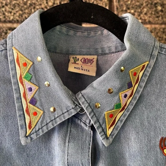 Vintage 80s/90s Cactus California Western Shirt - Picture 3 of 5